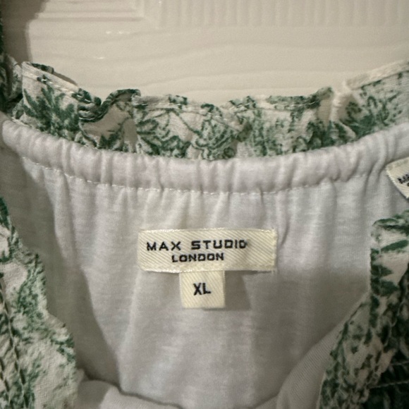 Max Studio Kids Dress in Forest Green and Cream - Picture 2 of 2